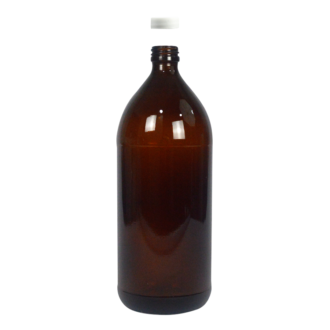 Botella vidrio multiusos con tapa y contra