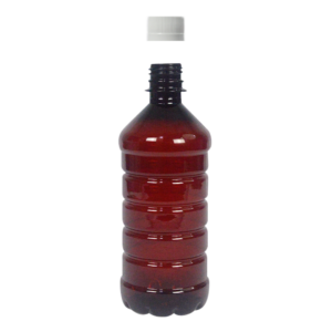 Botella PET química ámbar